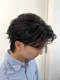 🔥初回クーポン🔥 mensカット+フェザーパーマ+内部補修トリートメント メンズ限定🎉