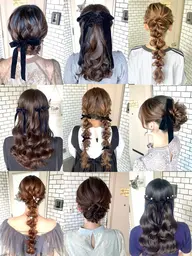 【土日祝限定✨】参列・ライブ前に🐬💕ヘアセット«シニヨン✻編みおろし✻ハーフアップ✻ハーフツイン»