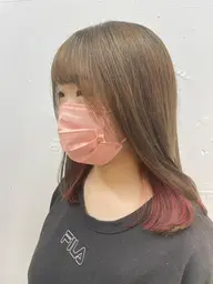 【まとめてお得に⭐️インナーカラー】カット+インナーブリーチ+N.カラー✨(髪の外側コーティングのクイックTR付き)