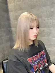 カット+ダブルカラー(ケアブリーチ+オンカラー)+モイスト TR/¥15800~
