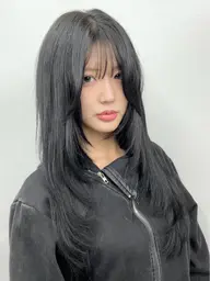 【シールエクステで作るワンホンレイヤーカット✂️】人毛100%高級シールエクステ80本➕レイヤーカット➕スタイリング