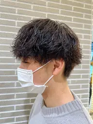 【平日限定】メンズカット+波巻きスパイラルパーマ 施術時間90〜120分程度