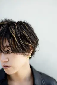 【💥Men's トレンド💥】カット +ハイライトカラー (ブリーチ+全体カラー込)