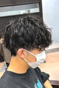 【 メンズ限定⠀】カット+ツイストスパイラルパーマ+3stepハホニコトリートメント✨ダメージ軽減コスメパーマ✨️