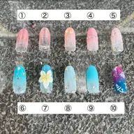 【オフ有】グラデーション+写真アート2本付 500円