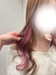 ちらっと見えるカラーが可愛い🫶イヤリングカラー✨️