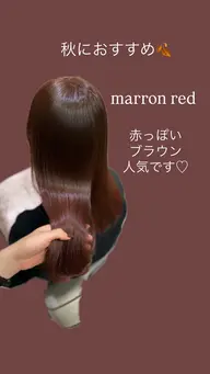 🤍🍒暖色カラー、シャンプーブロー🧴前髪カット🍒🫧