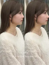 【🥺顔周りが上手くいかない方へ🥺】全体似合わせカット+透明感カラー+TR+マッサージ付