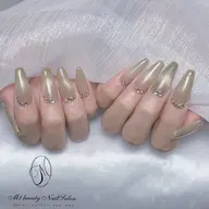 【HANDオフ無し】🌸チップ長さだし10本🌸マグネットワンカラー