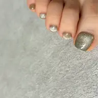 Foot【オフあり】マグネットorワンカラーネイル(フットバスケア付き)