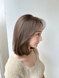 ブリーチ無しで透明感が欲しい方はこちら🩵ブリーチ無しWカラー+3stepトリートメント✨✨