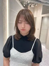 ✅【似合わせ顔まわりレイヤー🙆♂️】カット+ベージュ系カラー+ダメージケアトリートメント