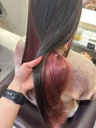 🍒顔周りカット+インナーカラー+前処理TR+マーブ🍒