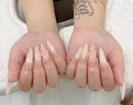 [長さだし10本] ワンカラ💅＋クロス✝️ + パーツ(2個free)