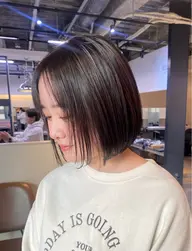 【女性限定】ファイバープレックスケア剤付き カット+縮毛矯正(リタッチ)