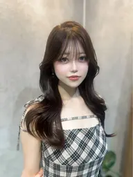 🤍韓国風暗髪カラー🤍×ちゅるんトリートメント(オージュア1stepトリートメント)