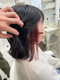【インナーカラーなら】ブリーチ＋オンカラー