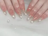 (オフなし) 人気No.2 ロングスカルプ シンプルネイルチップ