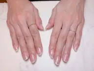 《オフあり》🌟クリアネイル，補強自爪風ネイル　付替オフ．甘皮ケア込
