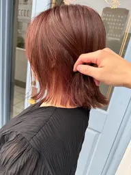 【隠れたオシャレ】似合わせカット+インナーケアブリーチ+Peigeカラー