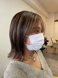 似合わせカット💇🏼♀️+垢抜けハイライト❤️🔥ケアブリーチ❤️🔥+🦄超音波フォンダントリートメント🦄