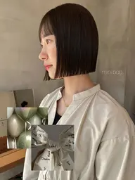 🍉夏汗で広がる髪を縮毛矯正でまとまるボブに🍉縮毛矯正＋カット🐬