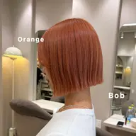 【オレンジ】カット＋ケアブリーチダブルカラー＋超音波トリートメント🧡