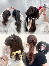 【🤍推し活ヘアメ🤍】ジャニオタ、現場、ライブ、イベント、生誕祭前に最強に可愛いヘアセット🩶