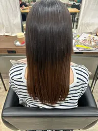 髪質改善straight+プレミアムカラー+aujuatreatment🫧
