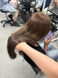 【ミニモ限定透明感ヘアメニュー❤️‍🔥】レディースカット➕ブリーチなしダブルカラー➕内部補修髪質改善トリートメント