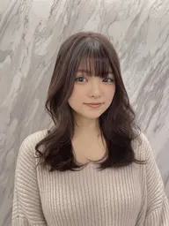 【レディース】小顔に見える前髪、顔まわりにこだわったデザインカット+TOKIOトリートメント