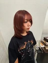 🤎大人可愛い秋色カラー🤎全体ワンカラー+カット