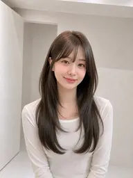 人気No.1 小顔レイヤーカット+透明感カラー+韓国風レイヤー ¥5500