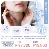 【集中小顔ケア✨】3回券🎫脂肪撃退フェイシャル🔥クリニックレベルの薬剤使用🌡️ダウンタイム0️⃣小顔/むくみ