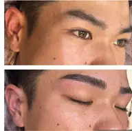 【リクエスト予約限定】眉ブロウパーマ 毛流れを整えます。余分な毛はwax処理してスッキリした印象に✨メンズ人気