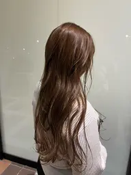 カット+ハイライト(顔周りと表面)+カラー+クイックトリートメント🧚♀️