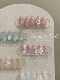 定額summer nail☆フラワーアート オフ込み120分