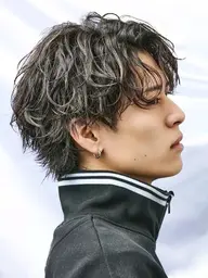 🌈期間限定🌈メンズカット✂️+波巻きパーマ+ダメージ補習ケアトリートメント✨