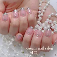 【HAND】初回オフ無料】大流行★ガラスフレンチ、ミラーフレンチ、柄フレンチ¥6980
