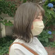 前髪カット+カラー🤍