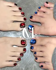 【foot】200色以上から選べる♡ワンカラー+2本アート💎¥5980(オフ込み)