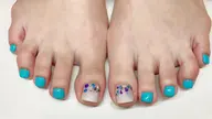フット親指アート+ワンカラー(オフあり)☆パラジェル使用