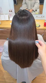 カット+✨髪質改善✨縮毛矯正+🌸2step トリートメント🌸～ReFa炭酸泉、ケラチン付き～