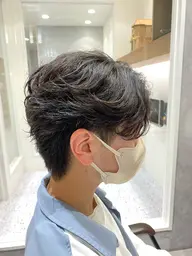 カット+フェザーパーマ+トリートメント
