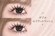 持続力UP!LED付き★ダブルフラットラッシュ60束/80束¥6980/¥7980