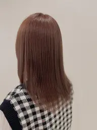 カット＋透明ツヤ感ダブルカラー(ブリーチ無し)+2stepトリートメント