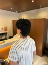 パーマ、カット、Aujuaトリートメント