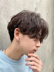 🤎【人気◎垢抜けカラー】柔らかい印象のナチュラルブラウン+メンズカット ¥6000