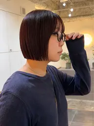 【切りっぱなしボブ】カット+【ブリーチなし】ワンカラー