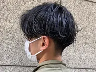 メンズカット+シャドウパーマ